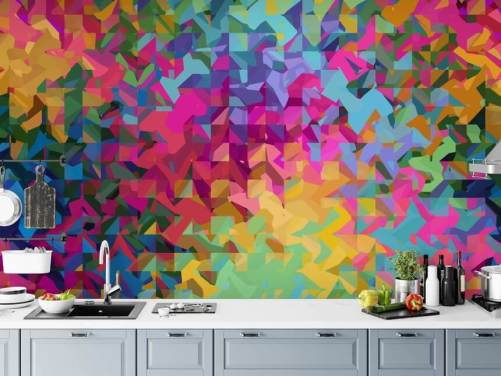 multicoloured pattern wallpaper