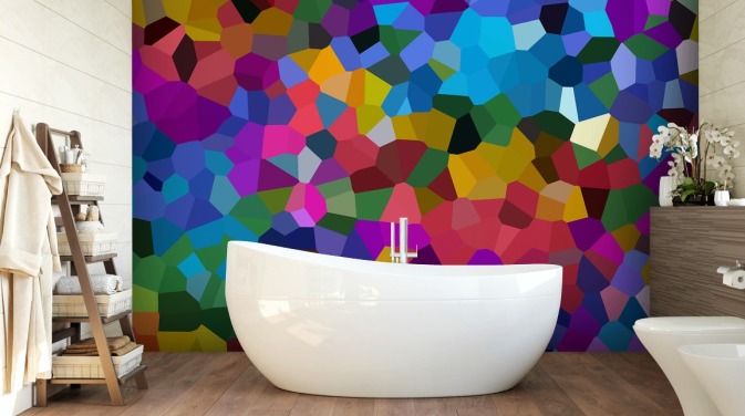 papier peint de formes colorées