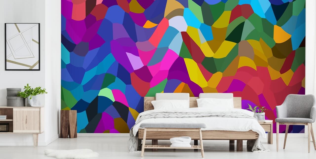 abstract colourful shapes wallpaper