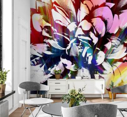 abstract and colourful flower wallpaper