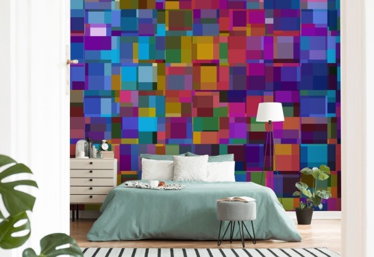colourful square shapes wallpaper