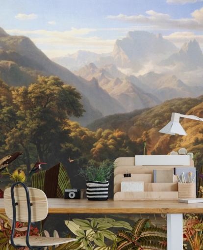 trooppinen vuoristomaisema lintujen tapetti trooppinen vuoristomaisema lintujen tapetti