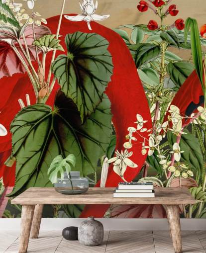 papier peint flamants roses dans la jungle verte papier peint flamants roses dans la jungle verte