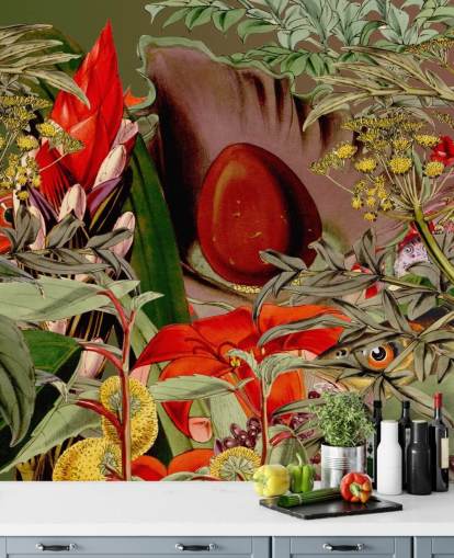 papel pintado de plantas tropicales y semillas papel pintado de plantas tropicales y semillas