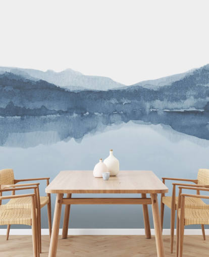 blå sø og bjerge tapet blå sø og bjerge tapet