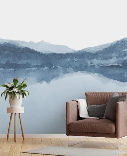 blå sjö och berg tapet blå sjö och berg tapet