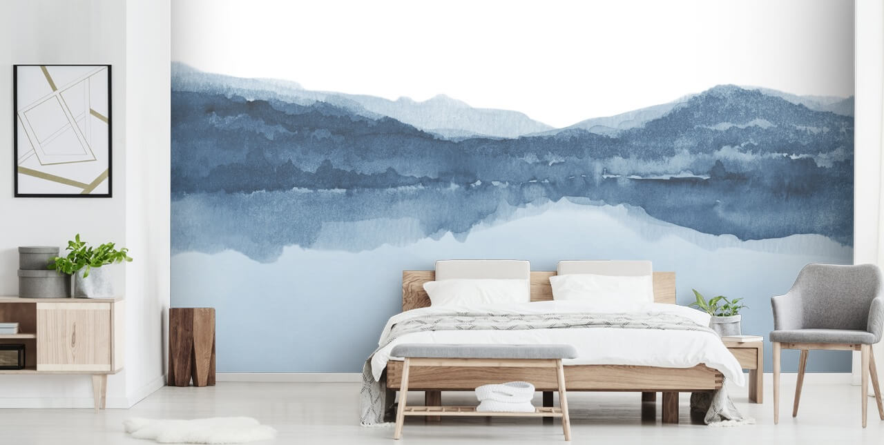 papel de parede azul de lago e montanhas papel de parede azul de lago e montanhas