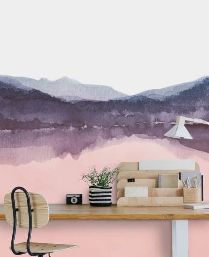 watercolour pink and purple mountain wallpaper watercolour pink and purple mountain wallpaper