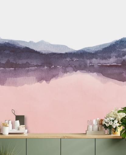watercolour pink and purple mountain wallpaper watercolour pink and purple mountain wallpaper
