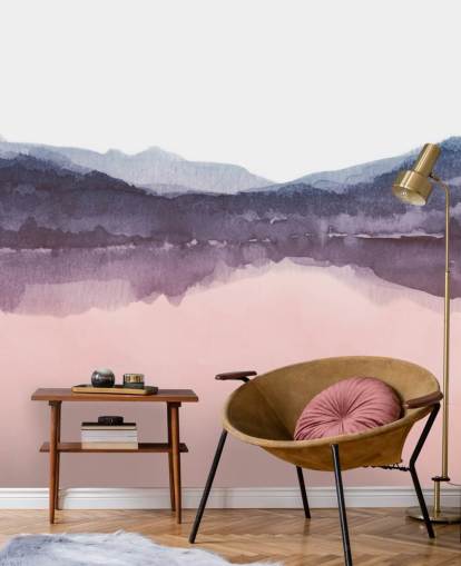 watercolour pink and purple mountain wallpaper watercolour pink and purple mountain wallpaper
