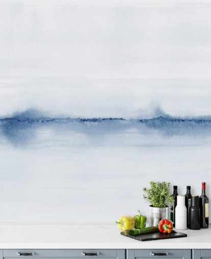 watercolor blue landscape wallpaper watercolor blue landscape wallpaper