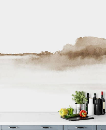 beige akvarel bjerge tapet beige akvarel bjerge tapet