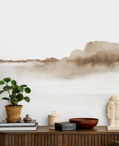 beige watercolour mountains wallpaper beige watercolour mountains wallpaper