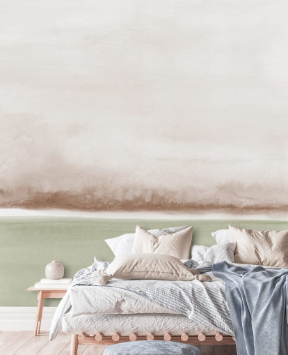 salvie grøn og brun abstrakt tapet salvie grøn og brun abstrakt tapet