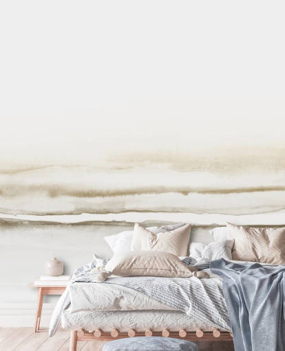 watercolour landscape in soft beige tones wallpaper watercolour landscape in soft beige tones wallpaper