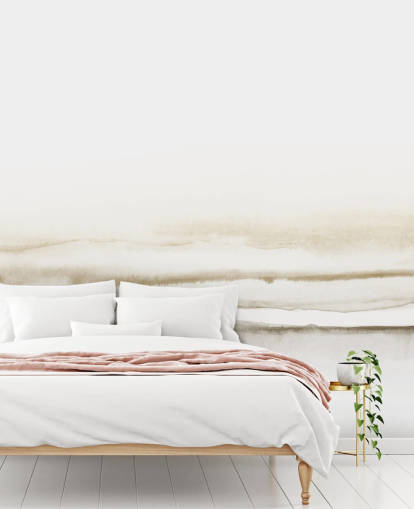 watercolour landscape in soft beige tones wallpaper watercolour landscape in soft beige tones wallpaper