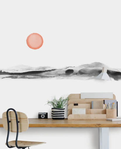 papier peint noir, blanc et terre cuite papier peint noir, blanc et terre cuite