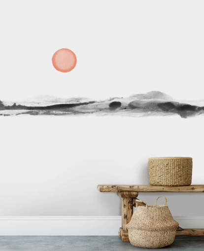 papel pintado negro, blanco y terracota papel pintado negro, blanco y terracota