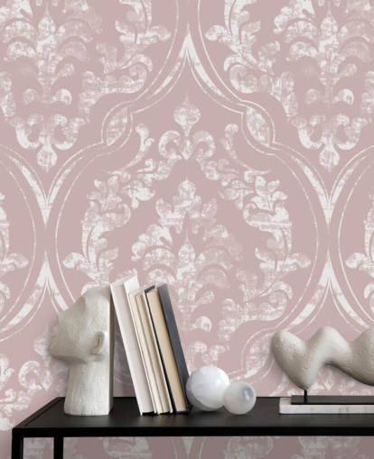 dusty pink and white damask wallpaper dusty pink and white damask wallpaper