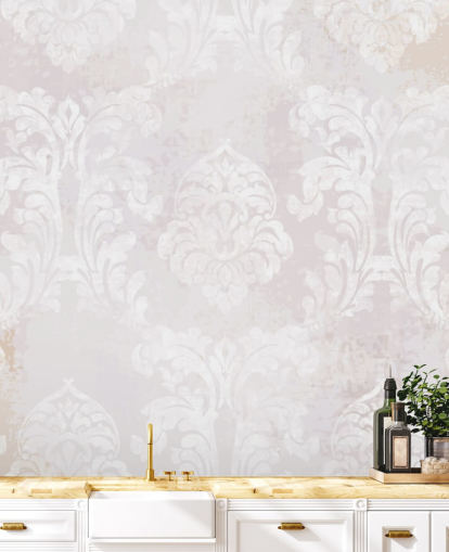 lys rosa mønster tapet veggmaleri kalt Baroque Damask for soverom, stuer og kjøkken lys rosa mønster tapet veggmaleri kalt Baroque Damask for soverom, stuer og kjøkken