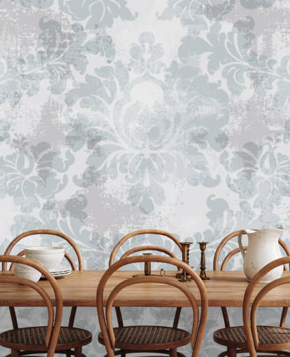 aanpasbare patroonbehangmuurschildering genaamd Victorian Damask voor slaapkamers, woonkamers en badkamers aanpasbare patroonbehangmuurschildering genaamd Victorian Damask voor slaapkamers, woonkamers en badkamers