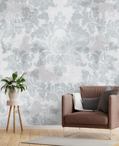mural de papel de parede com padrão personalizável chamado Victorian Damask para quartos, salas de estar e banheiros mural de papel de parede com padrão personalizável chamado Victorian Damask para quartos, salas de estar e banheiros