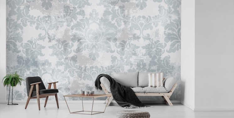 customisable pattern wallpaper mural called Victorian Damask for bedrooms, living rooms and bathrooms