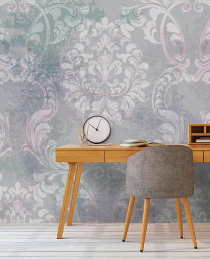 Damast-Tapete im Vintage-Stil Damast-Tapete im Vintage-Stil