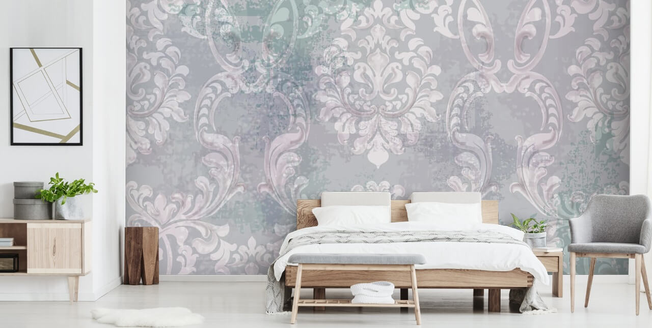 vintage stil damask tapet