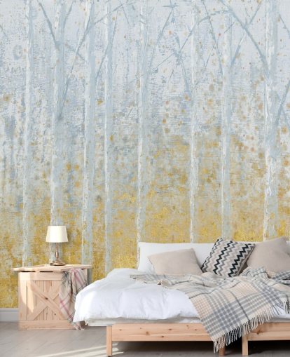 papel de parede de vidoeiro dourado e cinza pastel papel de parede de vidoeiro dourado e cinza pastel