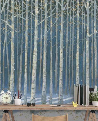 carta da parati albero azzurro e grigio carta da parati albero azzurro e grigio