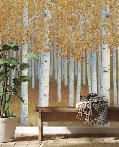 mustard and gold birch tree wallpaper mustard and gold birch tree wallpaper