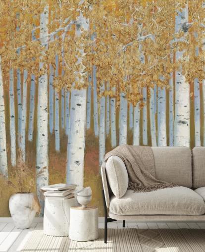 mustard and gold birch tree wallpaper mustard and gold birch tree wallpaper