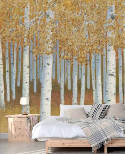 mustard and gold birch tree wallpaper mustard and gold birch tree wallpaper