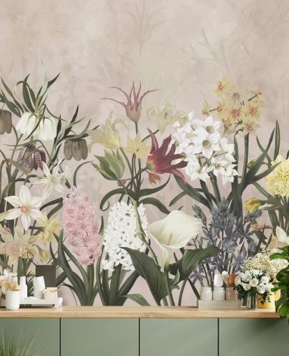 fleurs de prairie papier peint croissant fleurs de prairie papier peint croissant