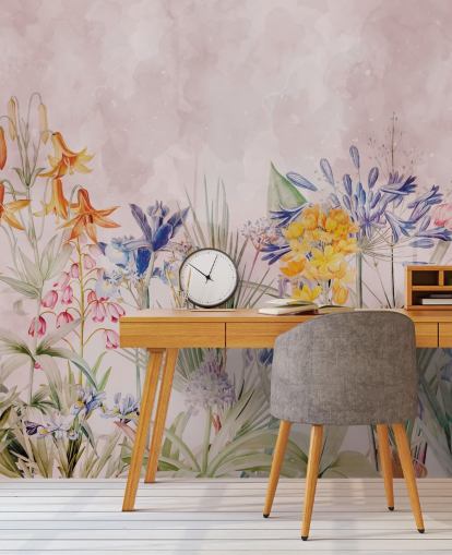 fond d'écran coloré de fleurs sauvages fond d'écran coloré de fleurs sauvages