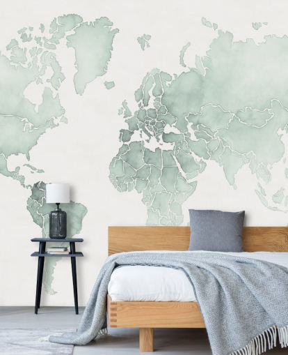 mint toned world map wallpaper mint toned world map wallpaper