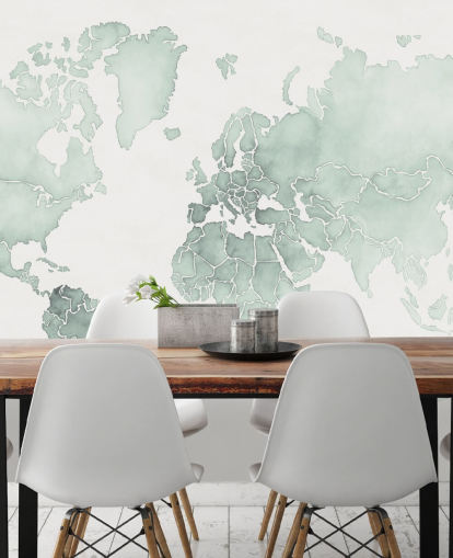 mint toned world map wallpaper mint toned world map wallpaper