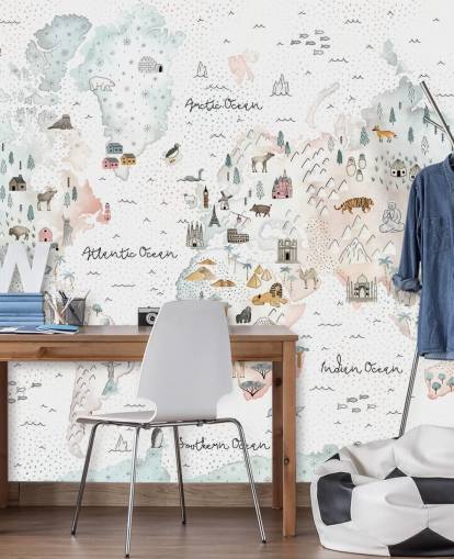 carta da parati mappa del mondo degli animali carta da parati mappa del mondo degli animali