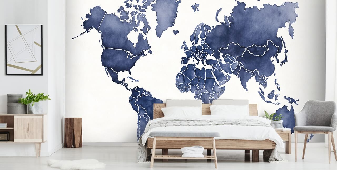 indigo akvarel kort tapet indigo akvarel kort tapet