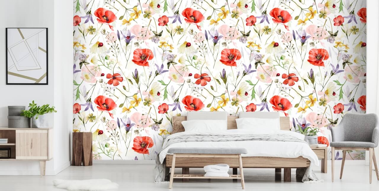poppies and wildflowers wallpaper poppies and wildflowers wallpaper