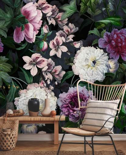 lilla og off-white blomster tapet lilla og off-white blomster tapet