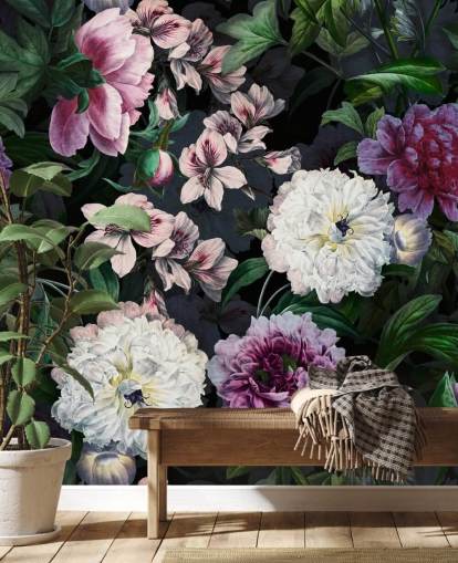 lila och benvita blommor tapeter lila och benvita blommor tapeter