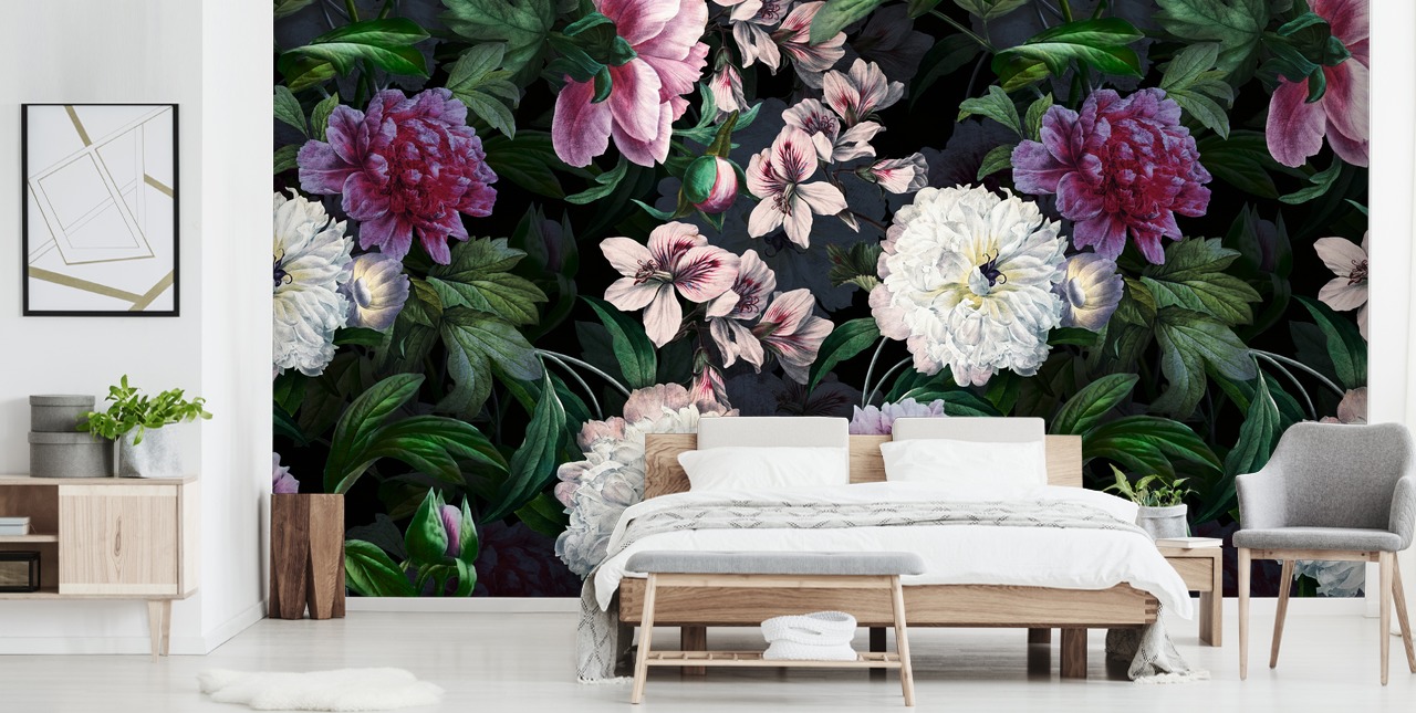 papel de parede roxo e esbranquiçado flores papel de parede roxo e esbranquiçado flores