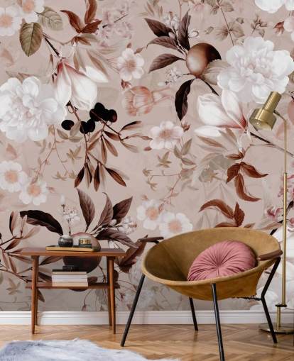 dusty pink floral wallpaper dusty pink floral wallpaper