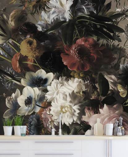 groot boeket met anemonen behang groot boeket met anemonen behang