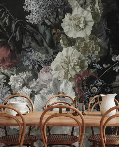 papier peint bouquet de fleurs foncées papier peint bouquet de fleurs foncées