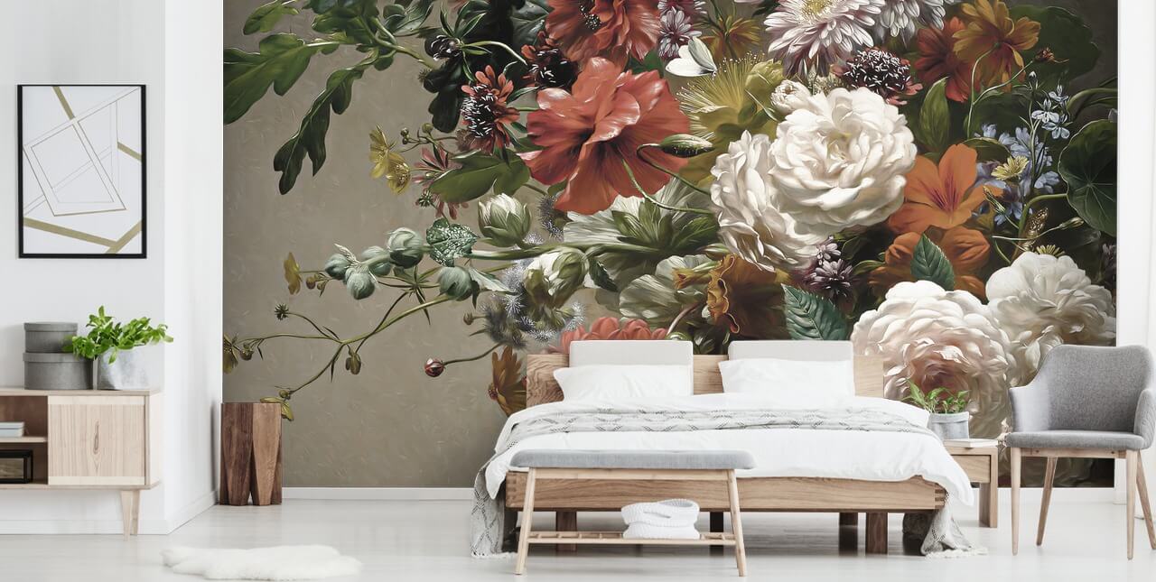 buket med smukke blomster tapet buket med smukke blomster tapet