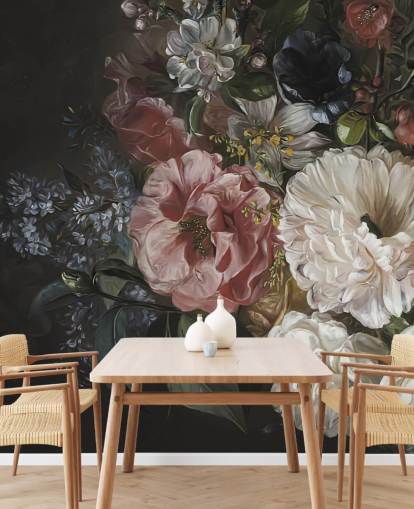 papier peint floral foncé papier peint floral foncé