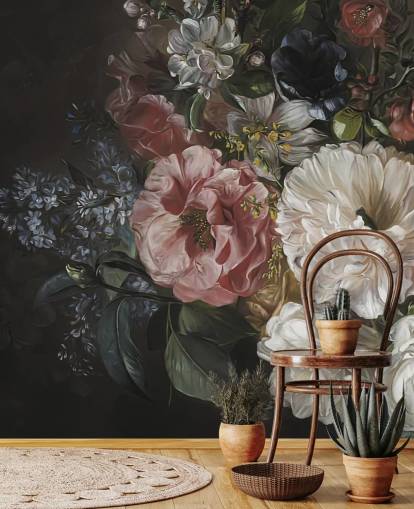 mørk blomstret tapet mørk blomstret tapet